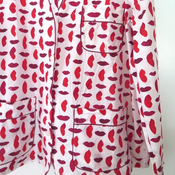 Tory Burch Pajama Top - Lips Pattern, Never Used - Picture 3 of 10